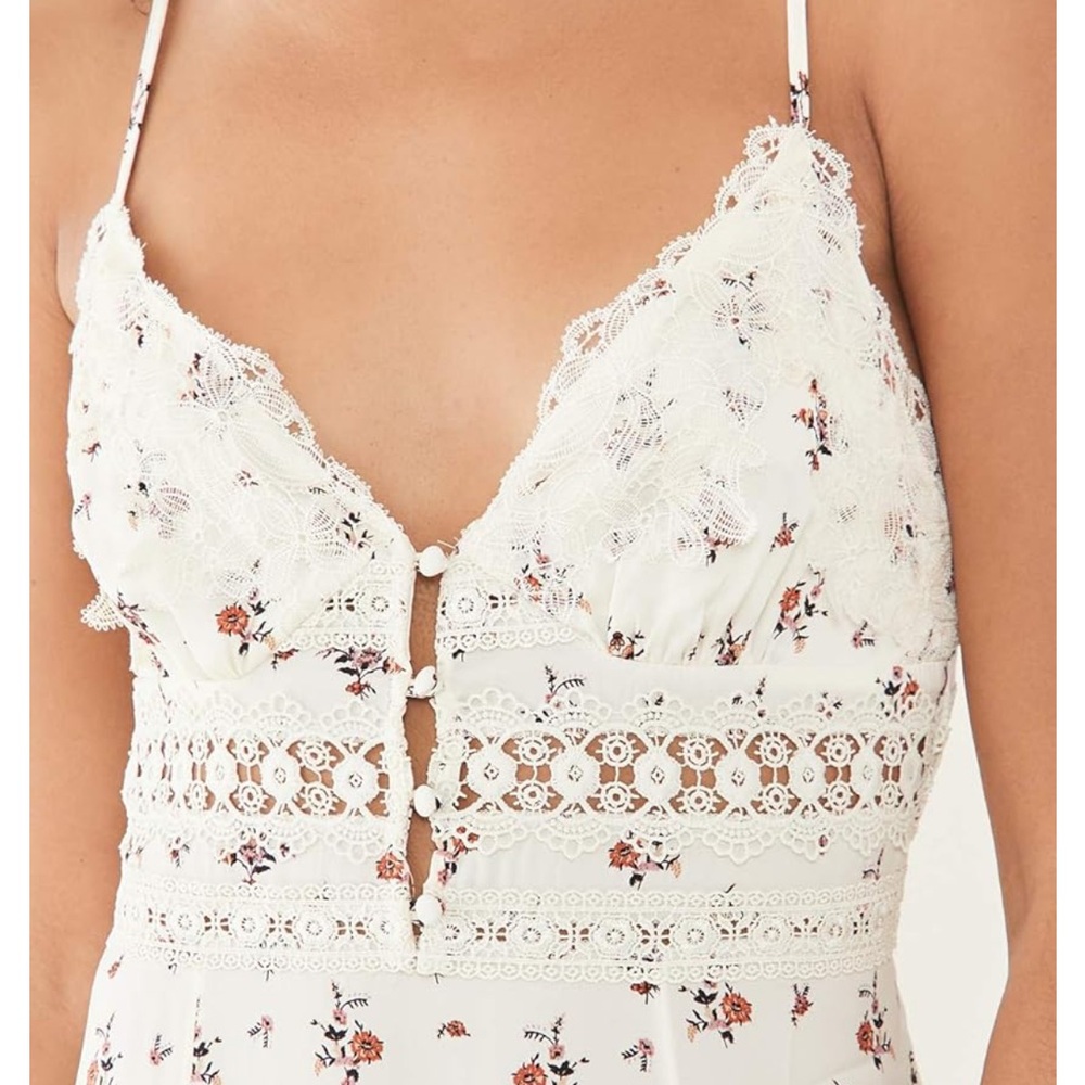 Free People Intimately Out & About Maxi Slip Dress in Ivory - Picture 3 of 10